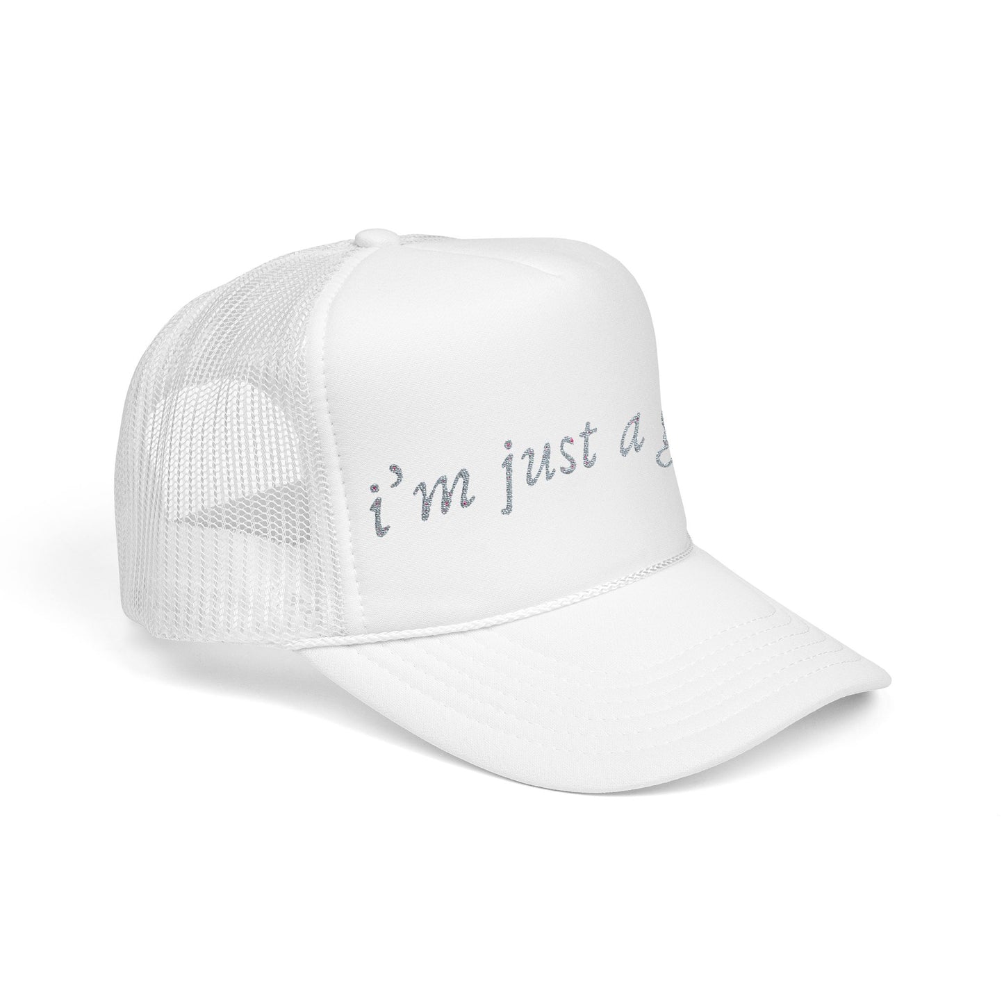 'Im just a girl' trucker hat