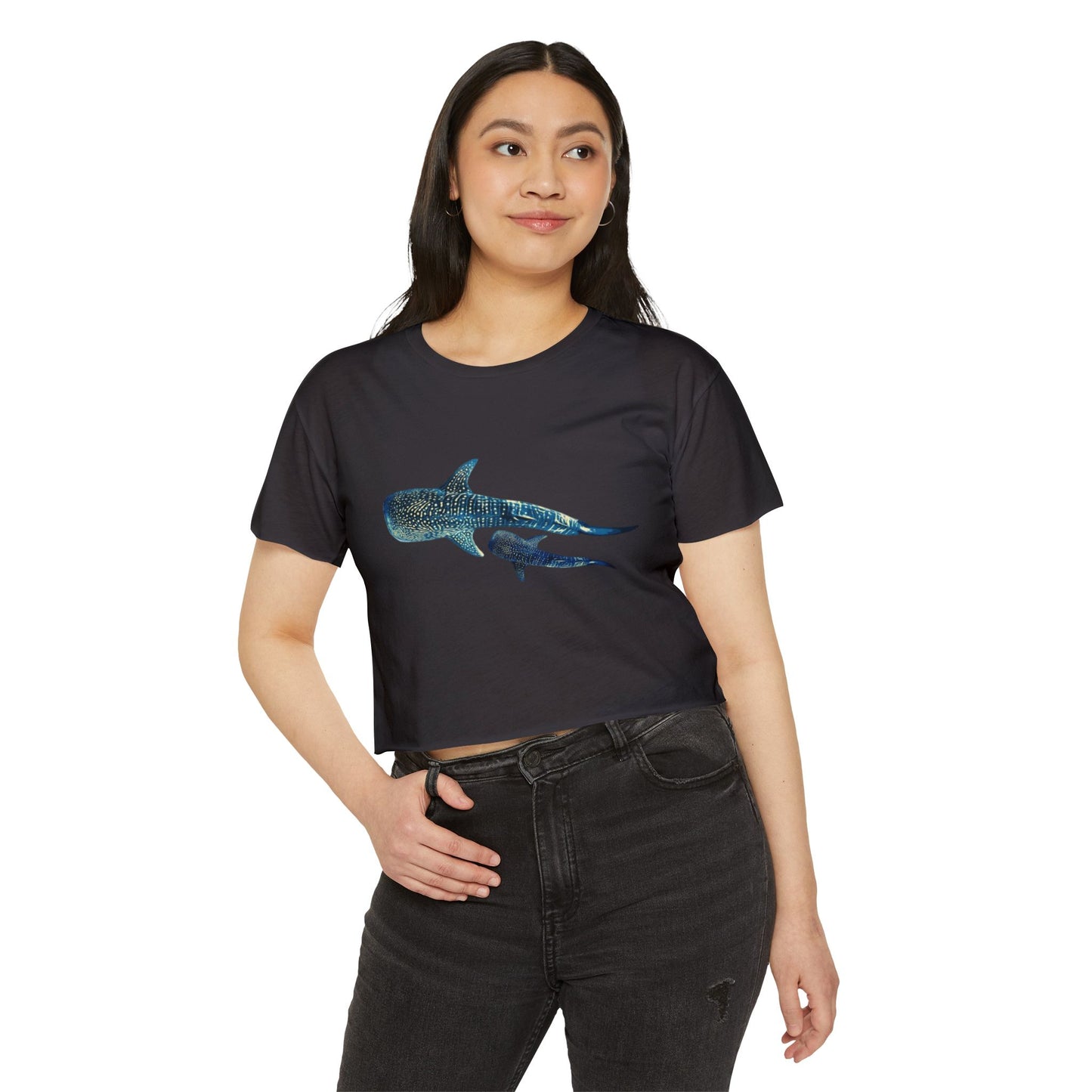 Whale Shark Cropped Tee