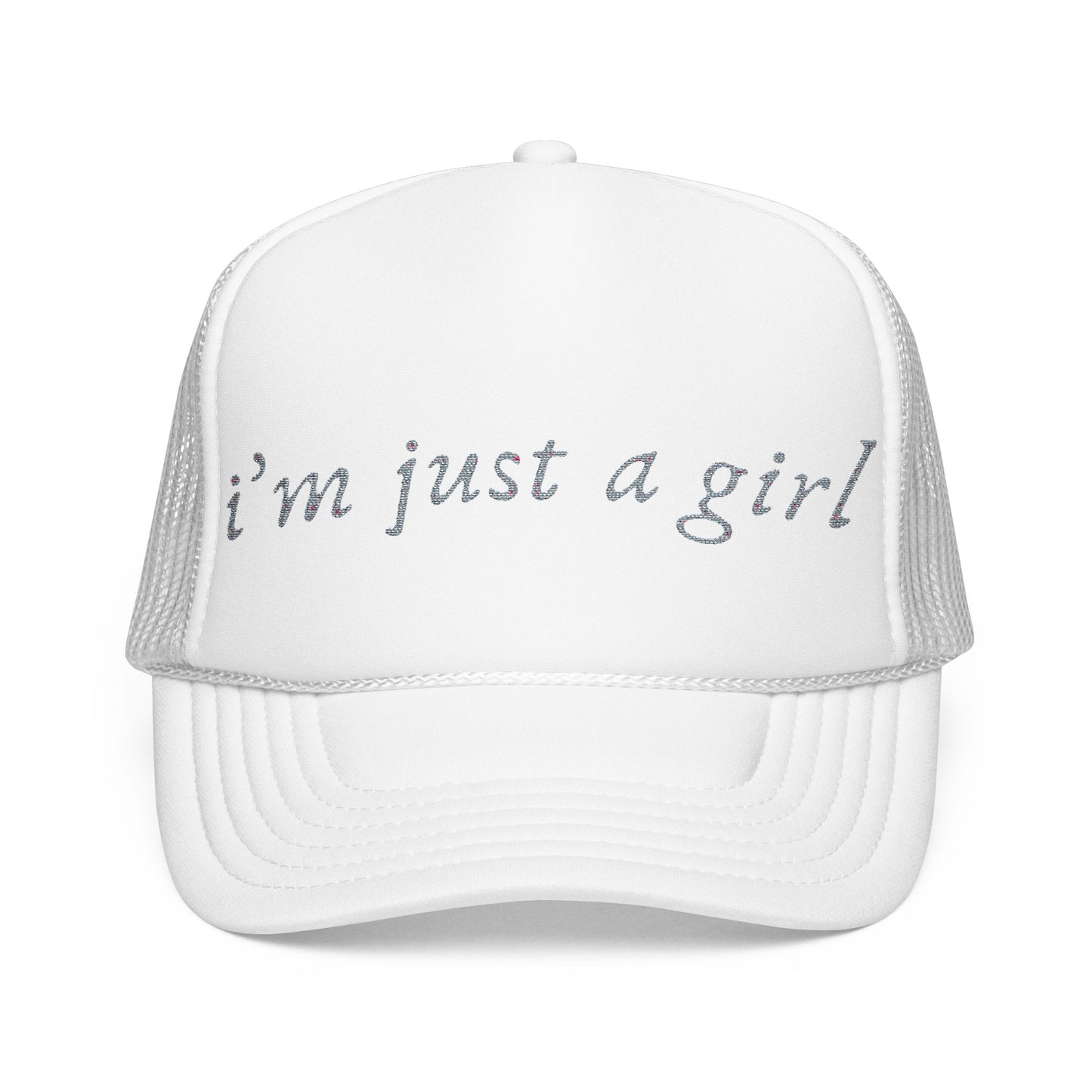 'Im just a girl' trucker hat