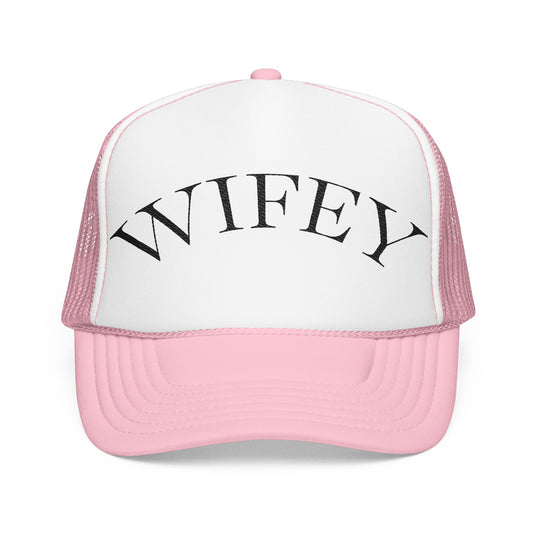 'WIFEY' Embroidered Foam Trucker Hat
