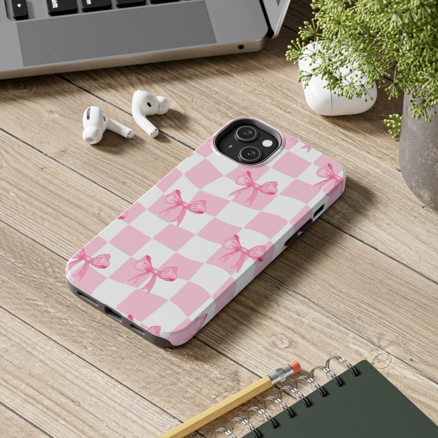 Chic Pink Bow Phone Case