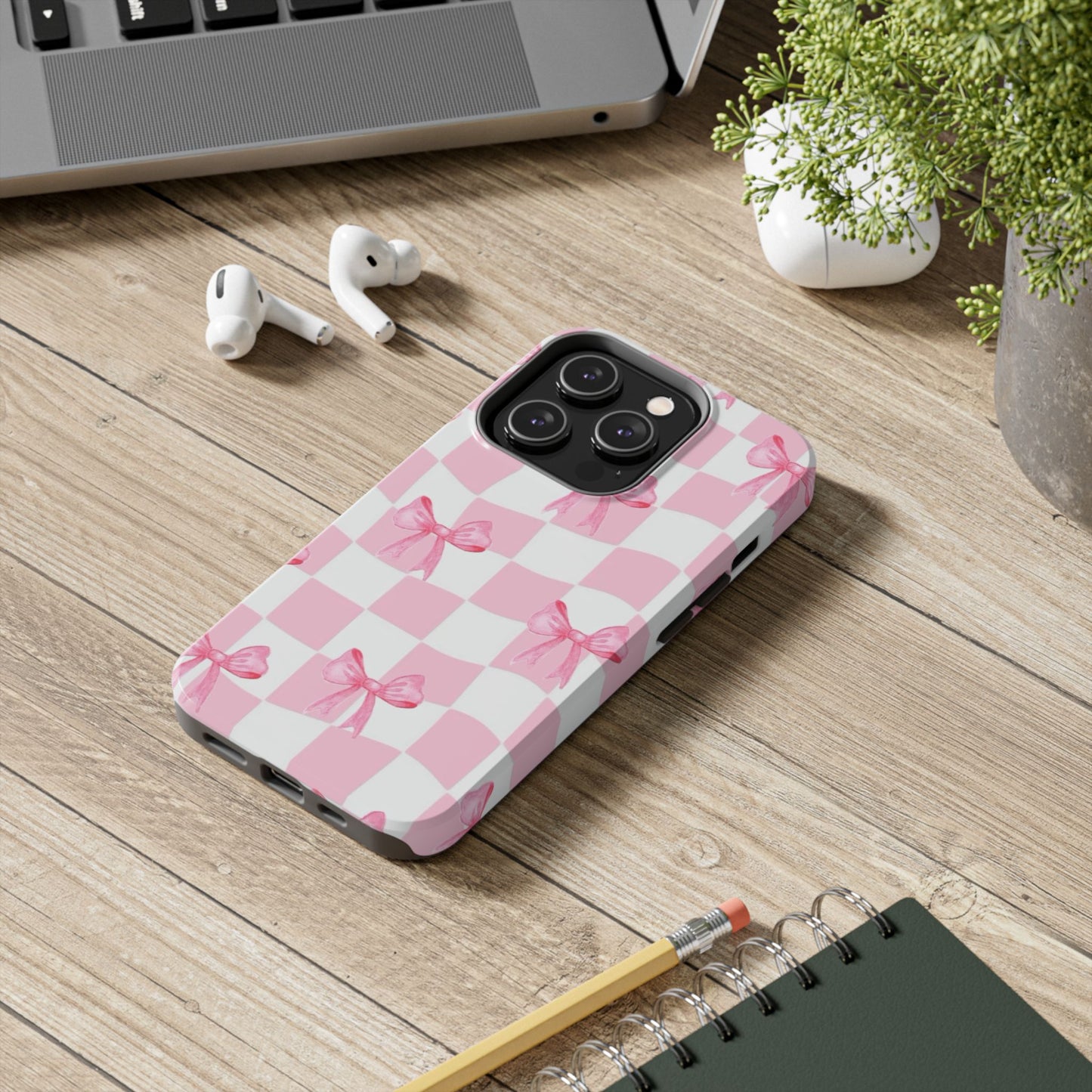 Chic Pink Bow Phone Case