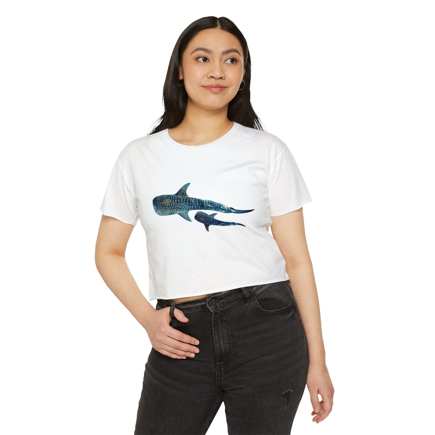 Whale Shark Cropped Tee