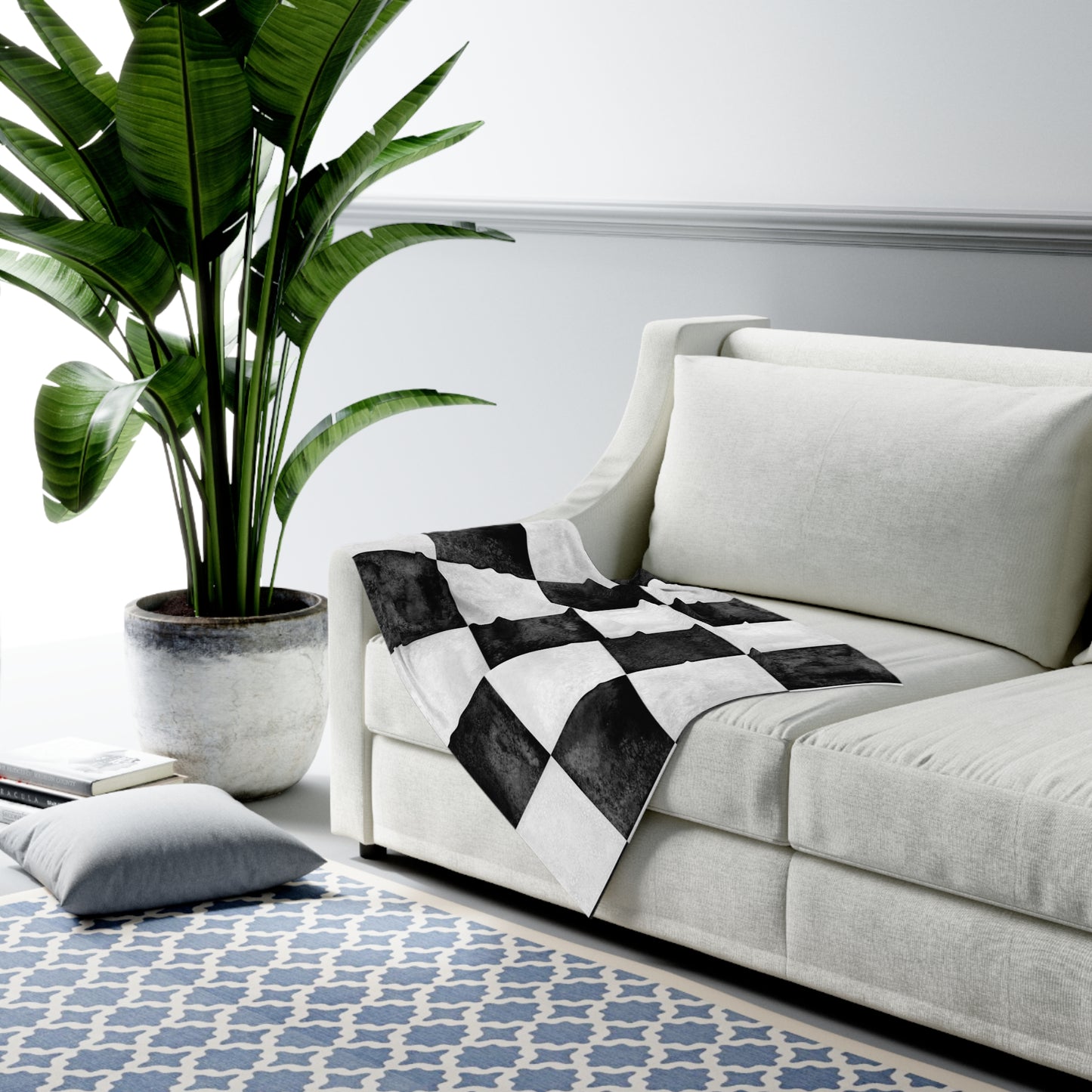 Checkered Baby Swaddle Blanket