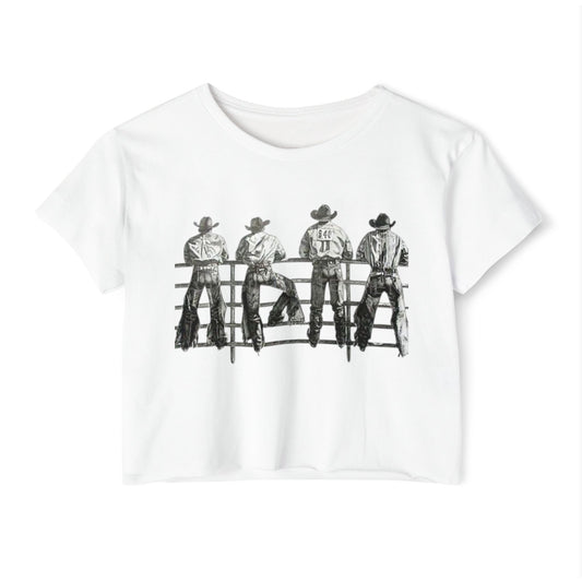 Cowboys at Sunset Crop Top