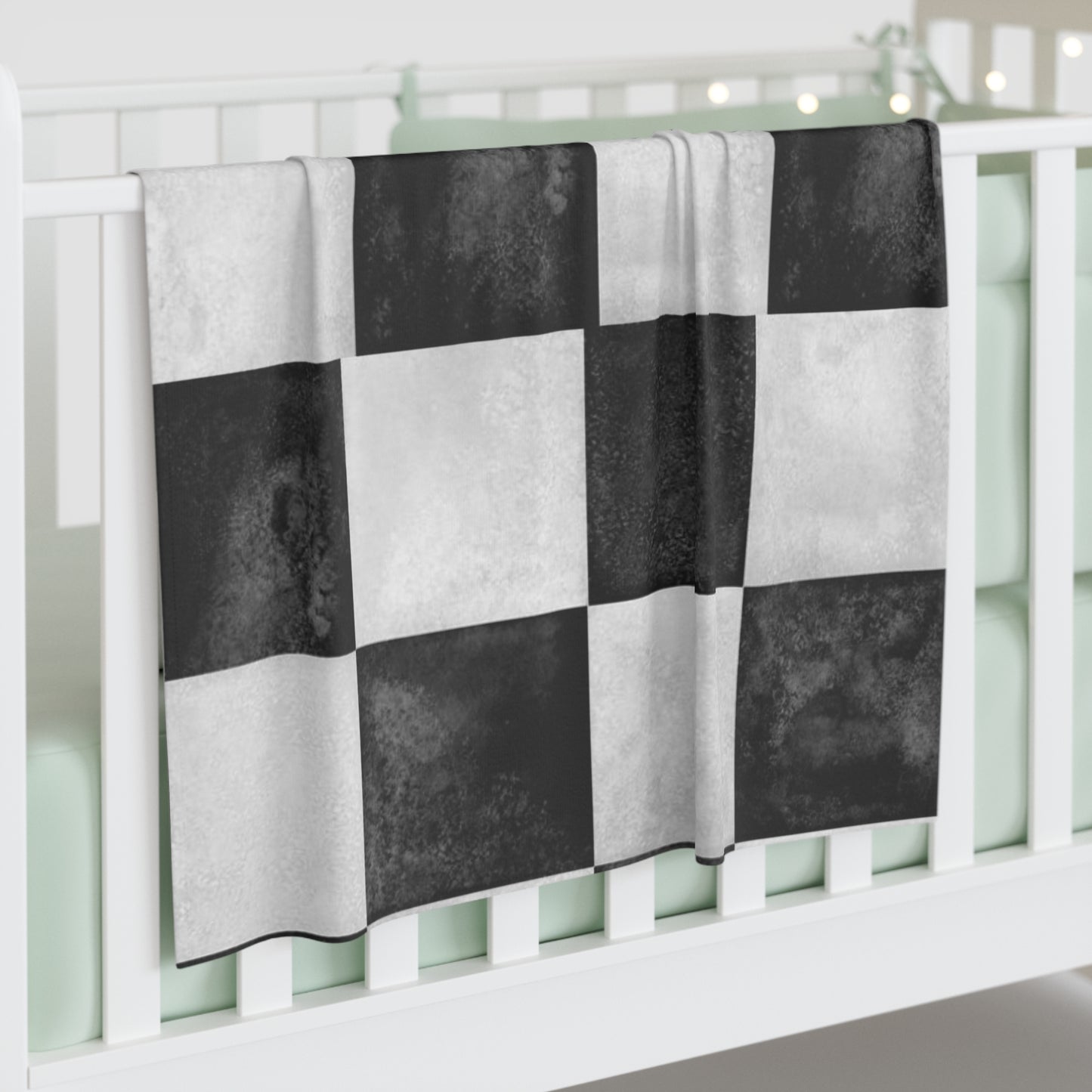Checkered Baby Swaddle Blanket