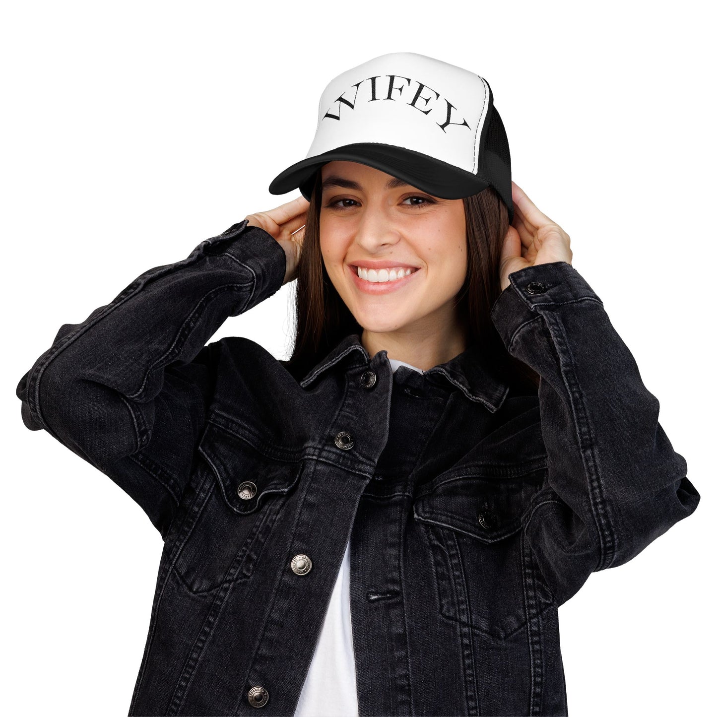 'WIFEY' Embroidered Foam Trucker Hat