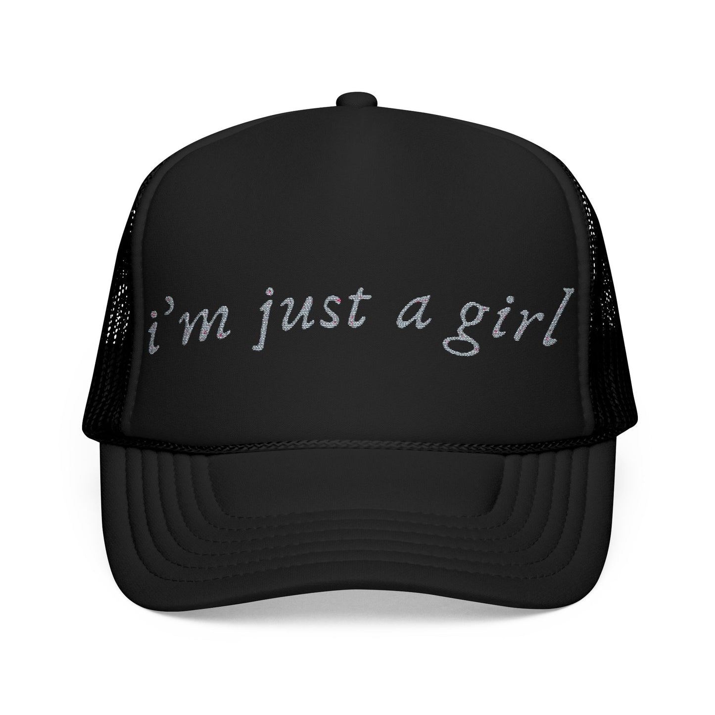 'Im just a girl' trucker hat