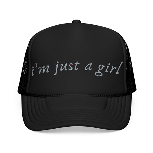 'Im just a girl' trucker hat