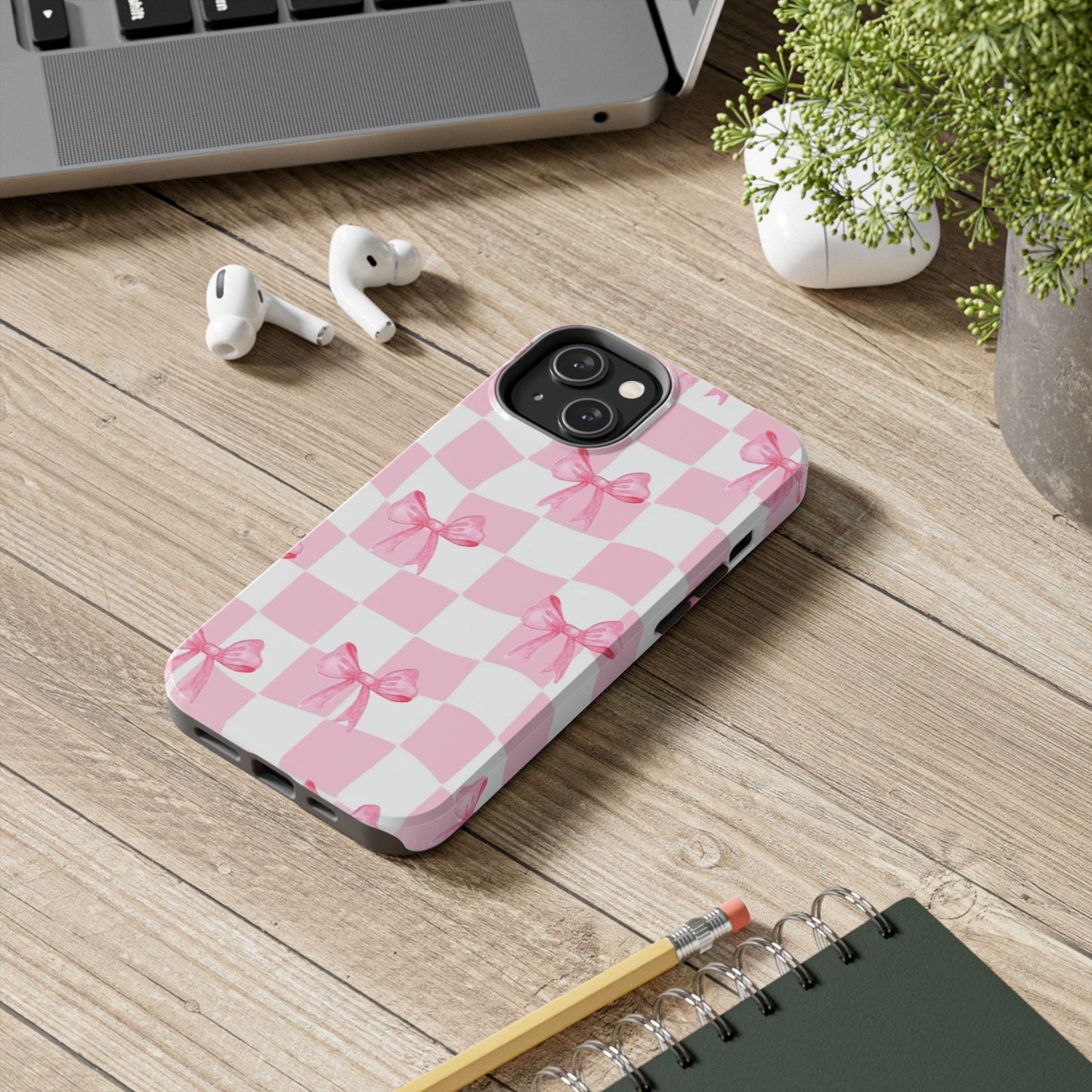 Chic Pink Bow Phone Case