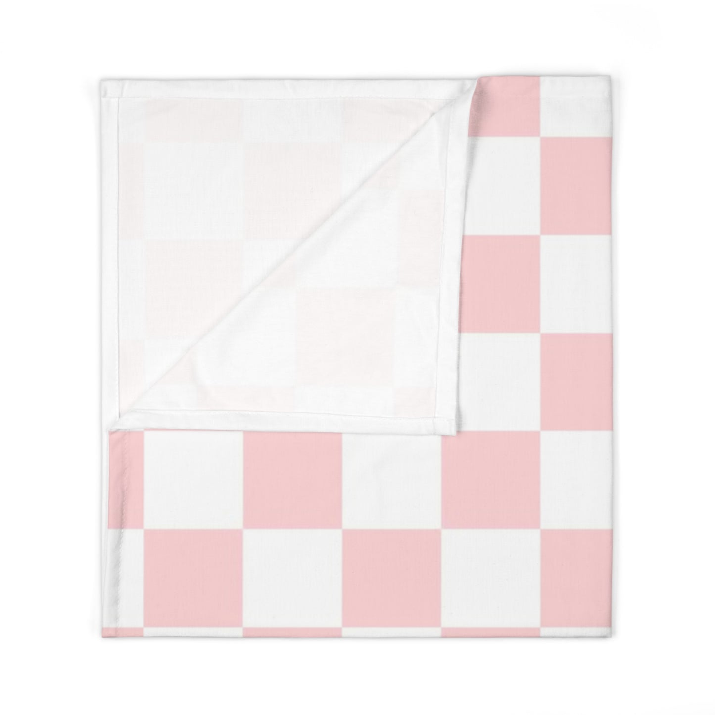 Pink Checkered Baby Swaddle Blanket